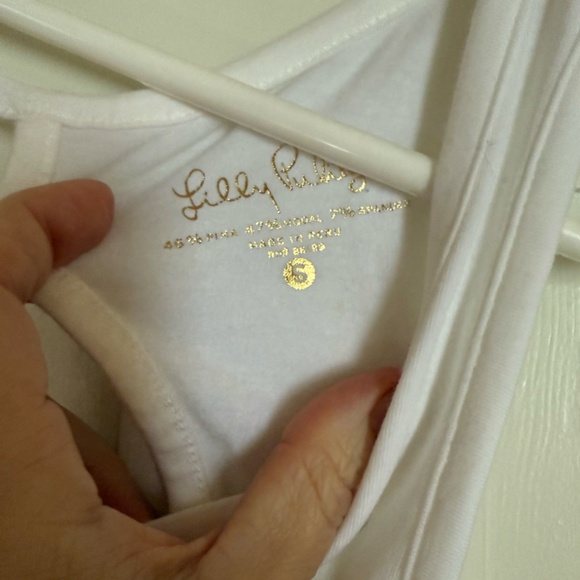 Lilly Pulitzer white tie back tank top size small - Picture 2 of 3